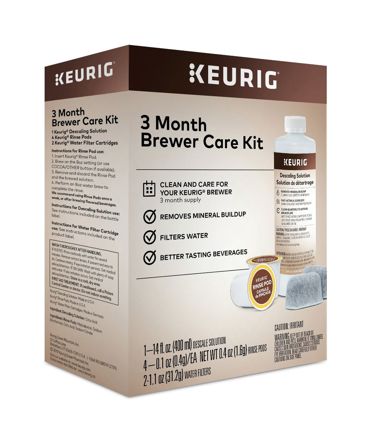 Keurig 3 Month Brewer Maintenance Care Kit
