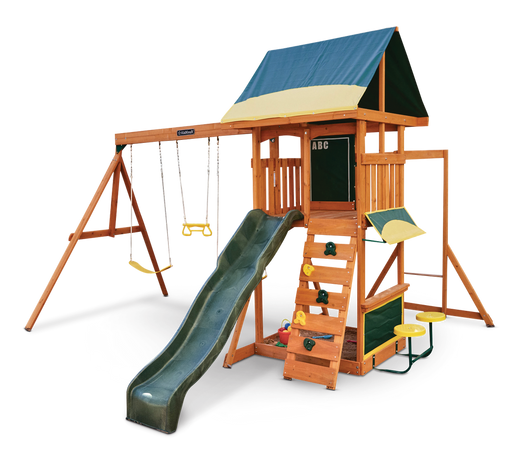 KidKraft Brightside Outdoor Cedar Wooden Swing/Play Set, Ages 3-10