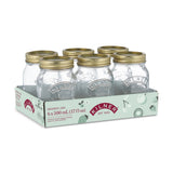 Kilner Regular Mouth Glass Mason Jars with Sealing Lids, 500 mL, 6 Count
