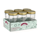 Kilner Wide Mouth Glass Mason Jars with Sealing Lids, 500-mL, 6-pk