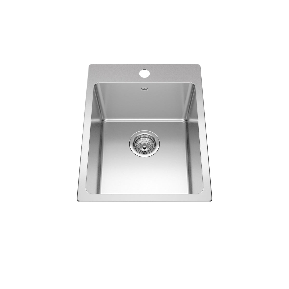 Kindred Brookmore Drop in Single Bowl 1-Hole Kitchen Sink, 15.9-in x 20.9-in x 9-in, Stainless Steel