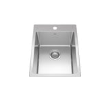 Kindred Brookmore Drop in Single Bowl 1-Hole Kitchen Sink, 15.9-in x 20.9-in x 9-in, Stainless Steel
