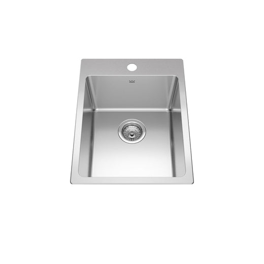 Kindred Brookmore Drop in Single Bowl 1-Hole Kitchen Sink, 15.9-in x 20.9-in x 9-in, Stainless Steel
