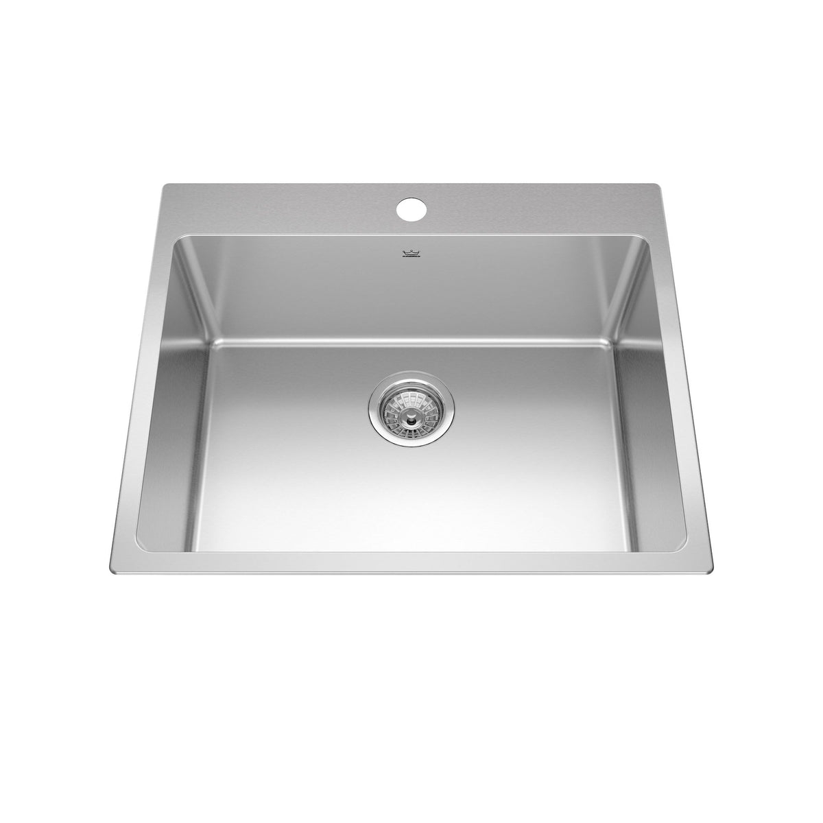 Kindred Brookmore Drop in Single Bowl 1-Hole Kitchen Sink, 25-in x 20.9-in x 9-in, Stainless Steel