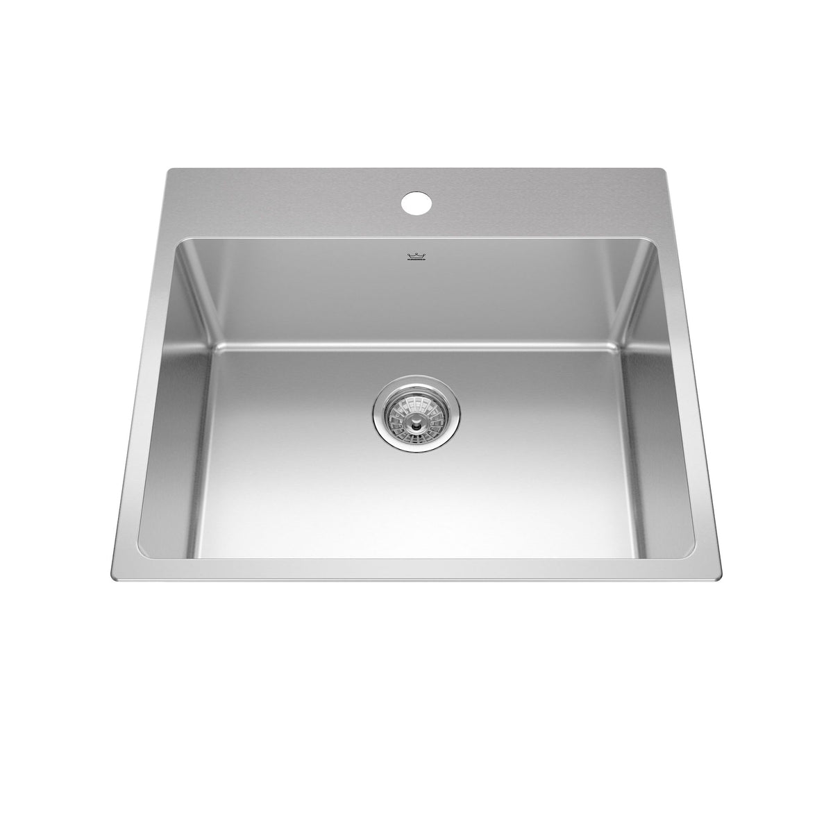 Kindred Brookmore Drop In Single Bowl 1-Hole Kitchen Sink, 25-in x 22-in x 9-in, Stainless Steel
