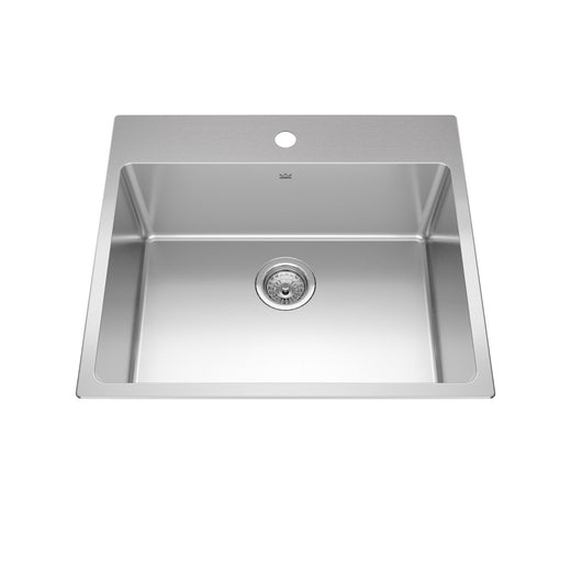 Kindred Brookmore Drop In Single Bowl 1-Hole Kitchen Sink, 25-in x 22-in x 9-in, Stainless Steel