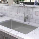 Kindred Brookmore Undermount Single Bowl Off Set Waste Kitchen Sink, 32.5-in x 18.1-in x 9-in, Stainless Steel image 4