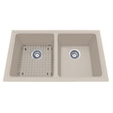 Kindred Mythos Kitchen Granite Undermount Double Sink, 31 9/16-in