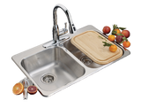 Kindred Reginox Drop In Double Bowl 3-Hole Kitchen Sink, 31.25-in LR x 20.5-in FB, Stainless Steel