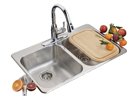 Kindred Reginox Drop In Double Bowl 3-Hole Kitchen Sink, 31.25-in LR x 20.5-in FB, Stainless Steel