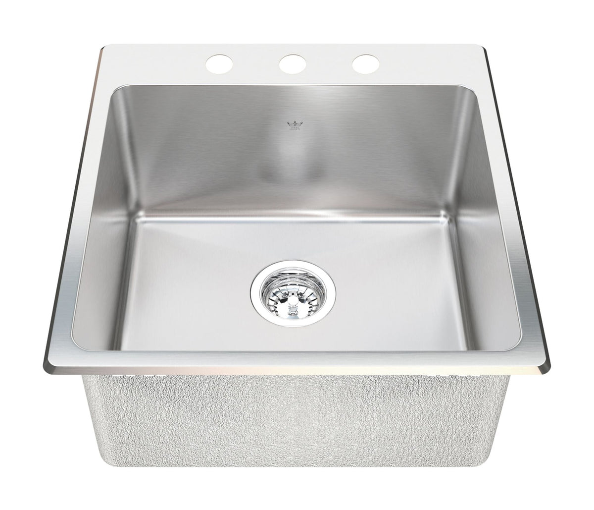 Kindred Steel Queen Dual Laundry Mount Single Sink,10-in deep