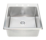 Kindred Steel Queen Dual Laundry Mount Single Sink,10-in deep