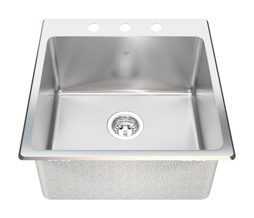 Kindred Steel Queen Dual Laundry Mount Single Sink,10-in deep