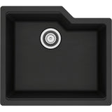 Kindred Urban Undermount Granite Single Bowl Kitchen Sink, 22.06-in x 19.69-in x 9.06-in, Onyx