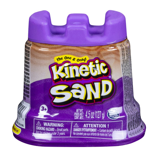 Kinetic Sand Kids Moldable Play Sand & Castle Container, 4.5-oz, Assorted Colours, Ages 3+