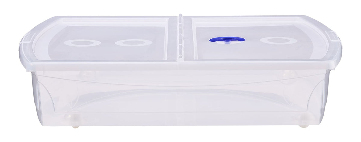KIS Shallow Under-the-Bed Storage Tote with Wheels