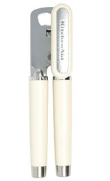 KitchenAid Gourmet Hard Handle Stainless Steel Can Opener, Black, Almond Cream