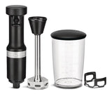 KitchenAid KHBV53BM Variable Speed Corded Hand Blender with Blending Jar, Black Matte
