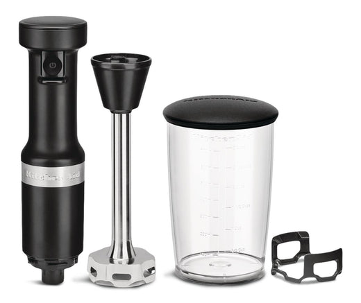 KitchenAid KHBV53BM Variable Speed Corded Hand Blender with Blending Jar, Black Matte