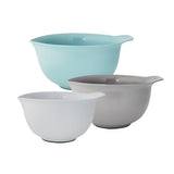 KitchenAid Plastic Mixing Bowl Set with Non-Slip Base, Assorted Sizes, 3-pc image 2