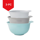 KitchenAid Plastic Mixing Bowl Set with Non-Slip Base, Assorted Sizes, 3-pc image 3