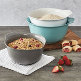 KitchenAid Plastic Mixing Bowl Set with Non-Slip Base, Assorted Sizes, 3-pc image 4