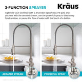 Kraus Britt Commercial Style Pull-Down Single Handle Kitchen Faucet, Matte Black image 7