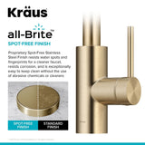 Kraus Oletto Pull-Down Single Handle Kitchen Faucet with QuickDock Top Mount Installation Assembly, Spot Free Antique Champagne Bronze image 5
