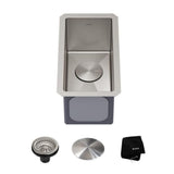 Kraus Standart PRO Undermount 16-Gauge Stainless Steel Single Bowl Bar Prep Kitchen Sink, 10-in