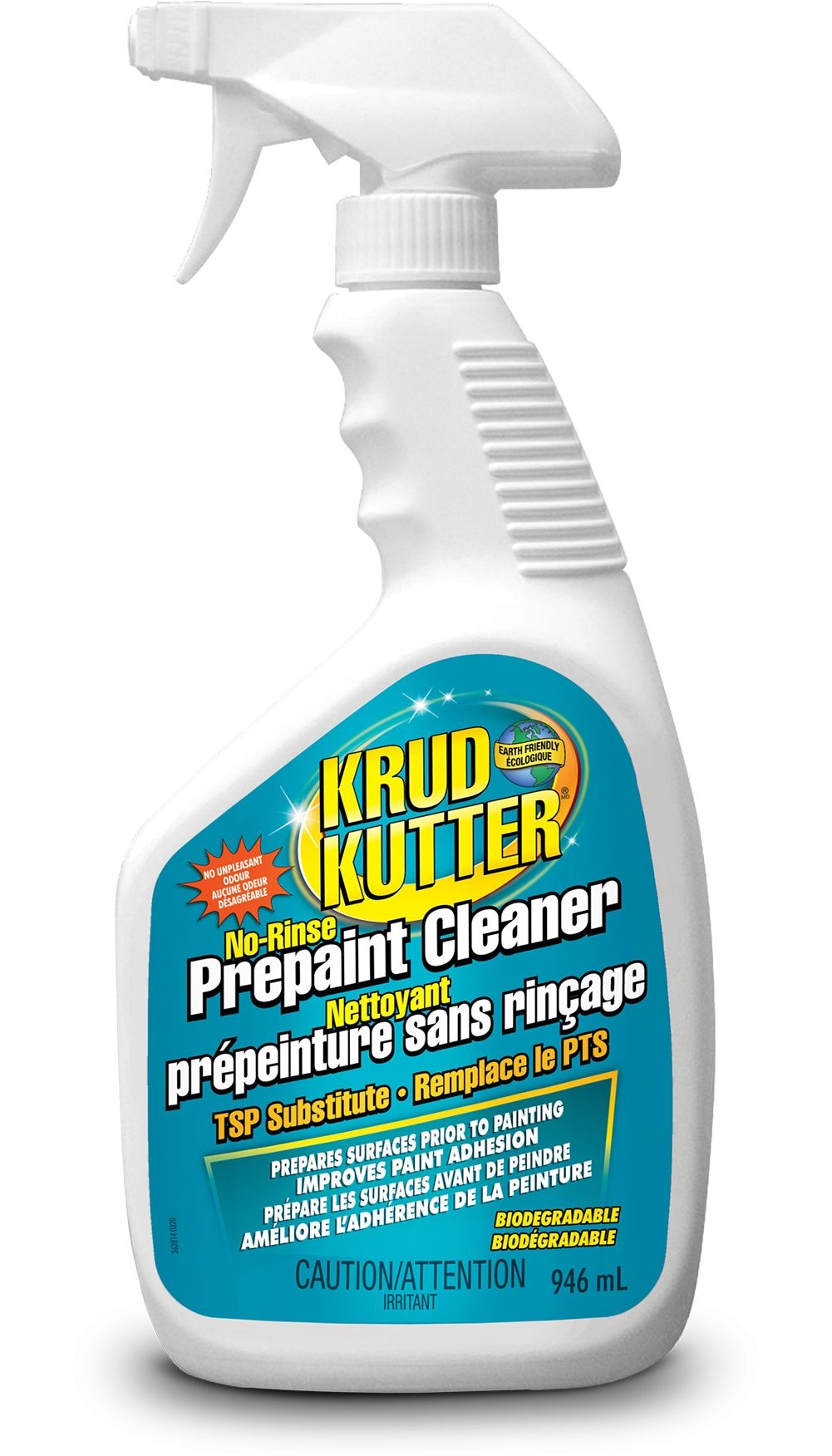 Krud Kutter Prepaint Cleaner, No-Rinse TSP Substitute, Cleans & Deglosses Surfaces 946-mL