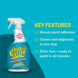 Krud Kutter Prepaint Cleaner, No-Rinse TSP Substitute, Cleans & Deglosses Surfaces 946-mL image 6