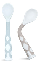 Kushies Silibend Spoons, Blue/Sand, 2-pk
