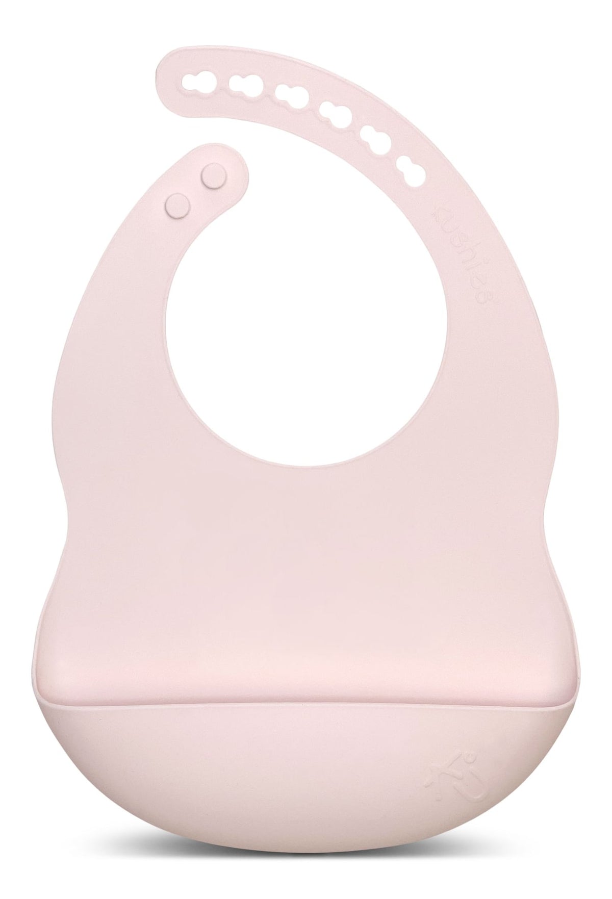 Kushies Silibib Silicone Feeding Bib, Pink