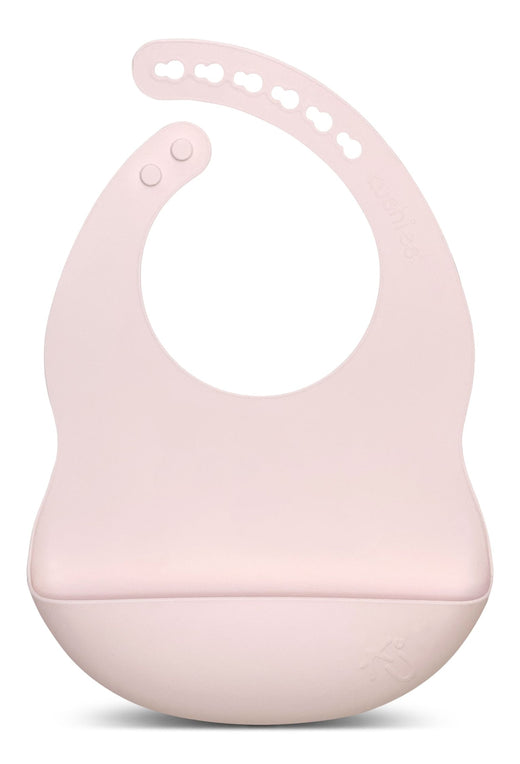 Kushies Silibib Silicone Feeding Bib, Pink