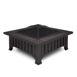Lafayette Square Wood Burning Fire Pit in Black, 34-in