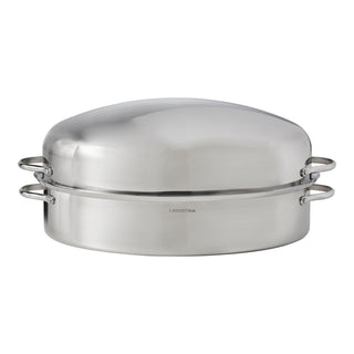Lagostina 18/10 Stainless Steel Roaster with Removable Rack, 43 x 33cm