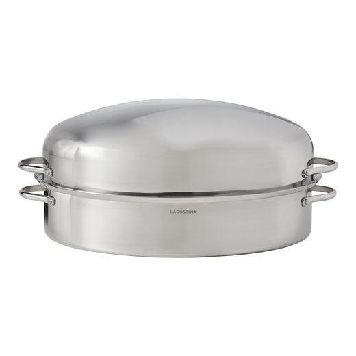Lagostina 18/10 Stainless Steel Roaster with Removable Rack, 43 x 33cm