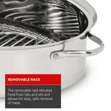 Lagostina 18/10 Stainless Steel Roaster with Removable Rack, 43 x 33cm image 5