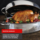 Lagostina 18/10 Stainless Steel Roaster with Removable Rack, 43 x 33cm image 7