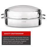 Lagostina 18/10 Stainless Steel Roaster with Removable Rack, 43 x 33cm image 8
