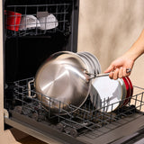 Lagostina 3-Ply Clad Commercial Wok Fry Pan, 32-cm image 5