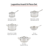 Lagostina Avanti Stainless Steel Cookware Set, 9-pc image 3