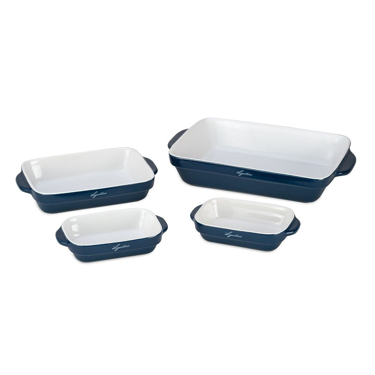Lagostina Ceramic Bakeware Set, Blue, 4-pc