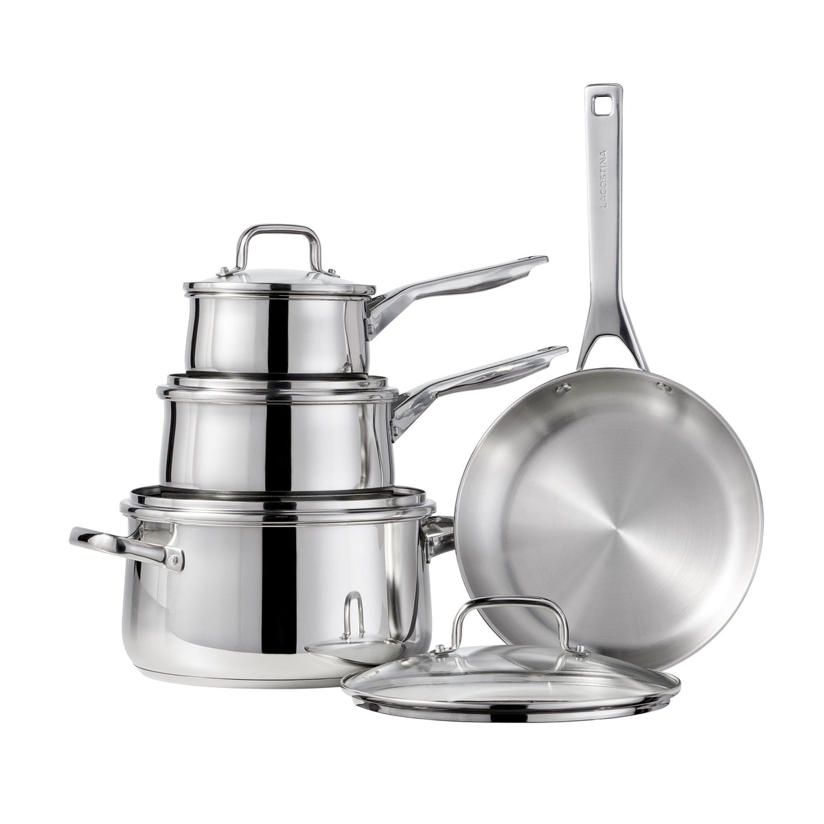 Lagostina Classico Stainless Steel Cookware Set, 8-pc