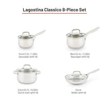 Lagostina Classico Stainless Steel Cookware Set, 8-pc image 4