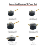 Lagostina Eleganza Ceramic Pro Non-Stick Cookware Set, 11-pc image 5