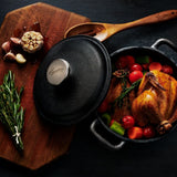 Lagostina Pre-Seasoned Casserole Dish, Cast Iron, Black, 6-qt image 8
