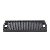 Lagostina Pre-Seasoned Cast Iron Reversible Grill, Oven & BBQ Safe, Black, 20-in x 10-in image 2