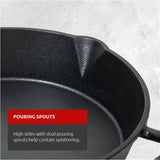 Lagostina Pre-Seasoned Cast Iron Skillet, Oven & Broiler Safe, Black, 10-in image 5