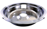 Laser 62470 Universal Stove Drip Pan with Trim Ring, Bright Chrome, 8-in